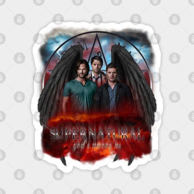 Supernatural Gods Among Us 5 Magnet by Ratherkool