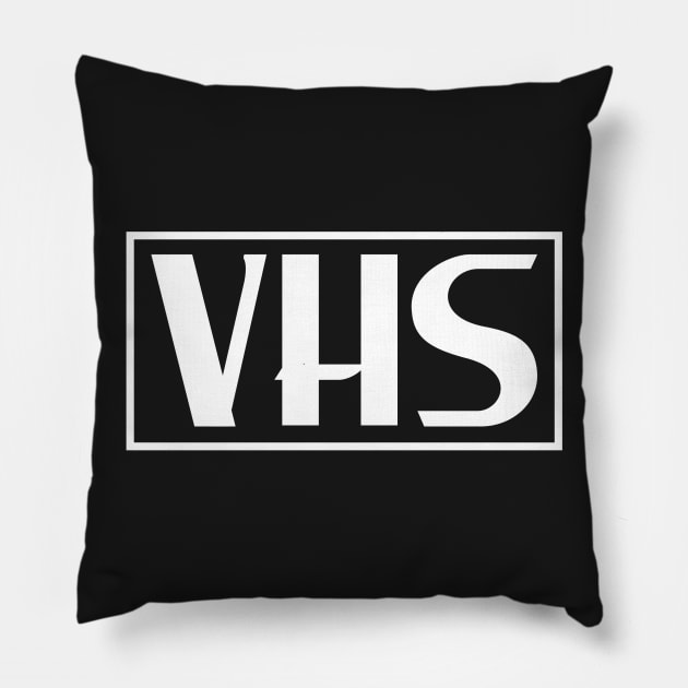 VHS Logo in White Pillow by MondoDellamorto