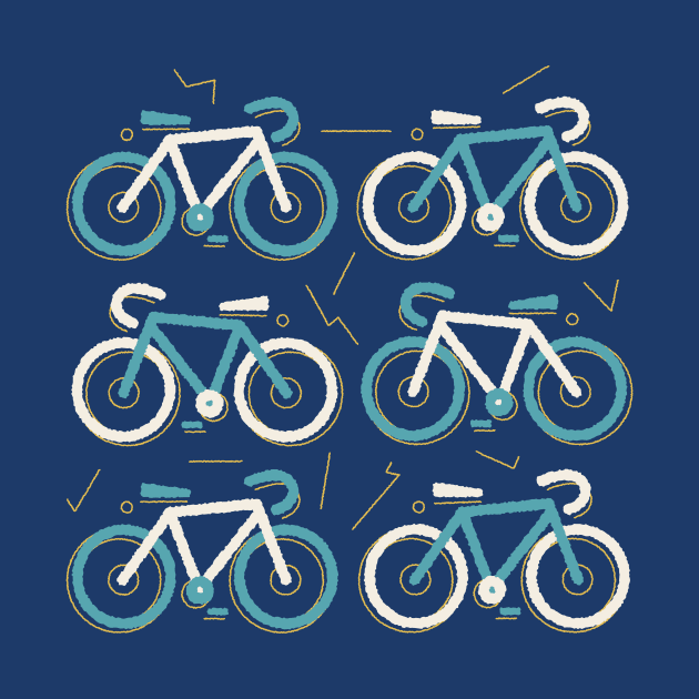 Cute Retro Bicycle Art // Cycling Lover by SLAG_Creative