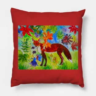 Fox and fairies Pillow