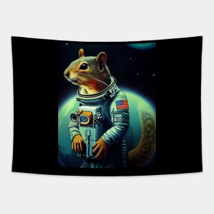 Adorable Squirrel In Astronaut Costume Tapestry