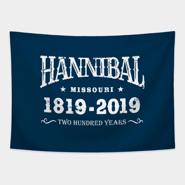 Hannibal Missouri 200 year Anniversary Tapestry by SeattleDesignCompany