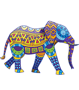 Elephants Are My Spirit Animal - Tribal Colorful Animal Magnet