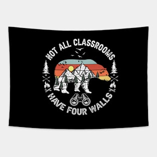 Not All Classrooms Have Four Walls Adventure bear Homeschool Tapestry