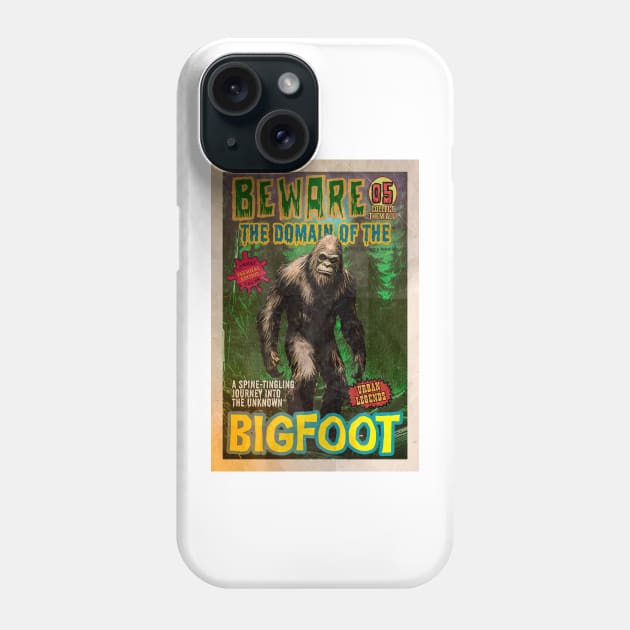 Bigfoot, retro horror Phone Case by Silurostudio