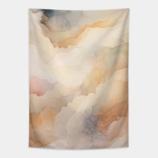 Neutral Earthy Abstract Mountains Tapestry