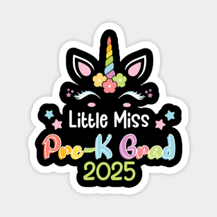 Little Miss Pre-K Grad Preschool Graduation 2025 Gift For Girls Kids Magnet