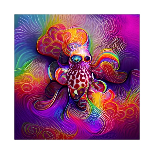 Psychedelic Octopus by Mihadom