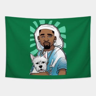 Rappers with Puppies Tapestry