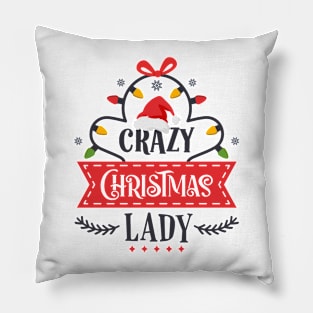 Crazy Xmas Lady Pillow