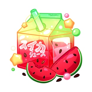 Aesthetic Watermelon Juice Carton T-Shirt