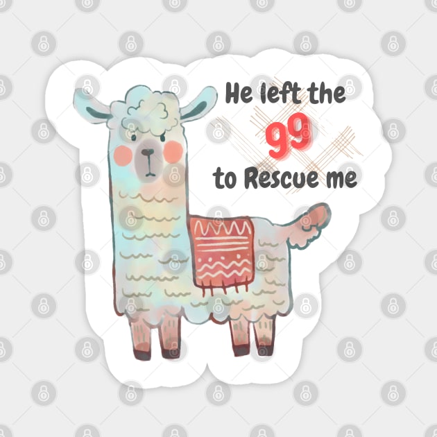 Inspirational bible verse He left the 99 to rescue me Magnet by Mission Bear