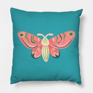 Cute Pink Moth Pillow