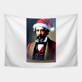 Santa Charles Dickens (Celebrity Christmas) Tapestry