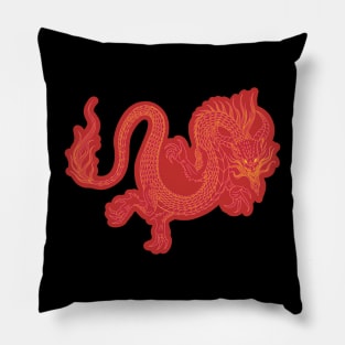 Chinese Yellow Dragon Pillow