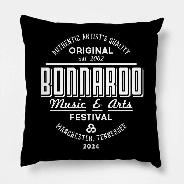 Bonnaroo 2024 (white) Pillow by Verboten