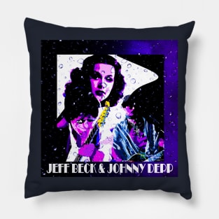 Jeff Beck & Johnny Depp Duet image Pillow