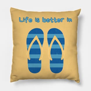 Summer flip flops Pillow