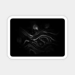 Black Plasma Energy Abstract Artwork Magnet