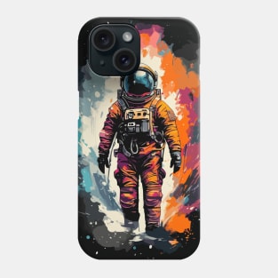 Space Astronaut Watercolor Painting Abstract Art Phone Case