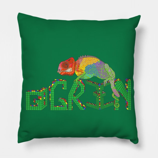 Go Green Pillow by MisconceivedFantasy