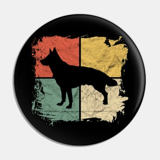 Square Retro German Shepherd Owner Gift Dog Shepard Dad Mom Pin