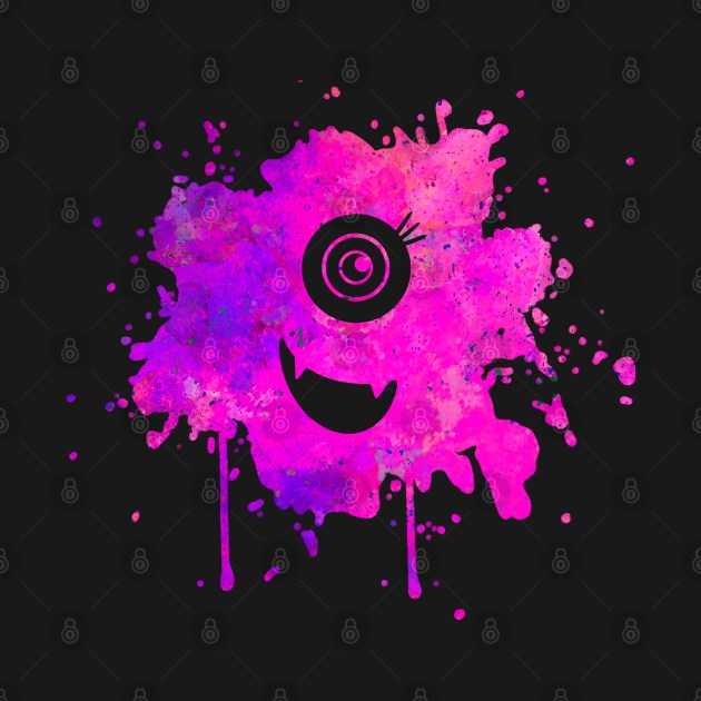 Pink Monster with One Eye Paint Splat by The Craft ACE