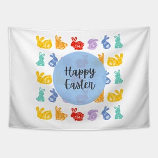 Happy Easter pattern bunnies Tapestry