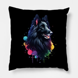 Watercolor Belgian Sheepdog Pillow