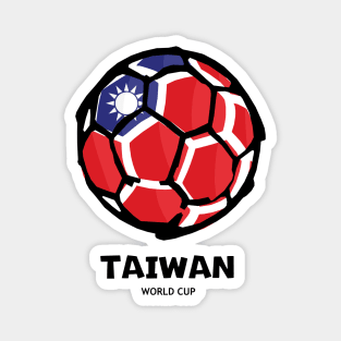 Football Country Flag Taiwan Republic of China Magnet