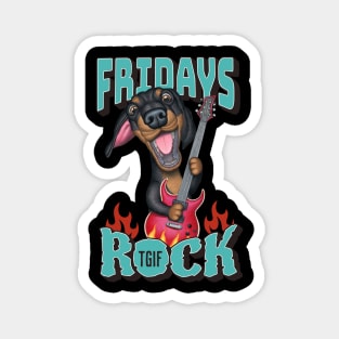 Fridays Rock Magnet