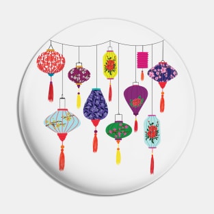 Vietnamese lanterns Pin