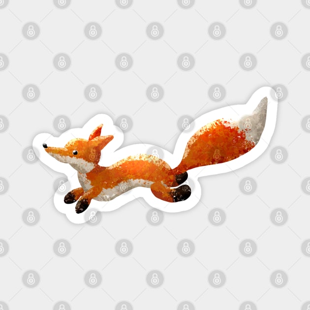 Toby the Fox Running Magnet by VoidDesigns