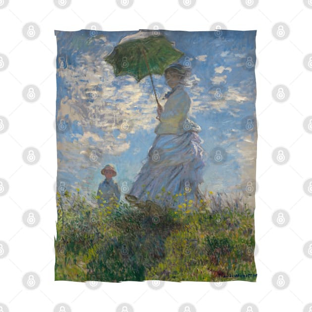 Woman with a Parasol - Madame Monet and Her Son by Pinkazoid