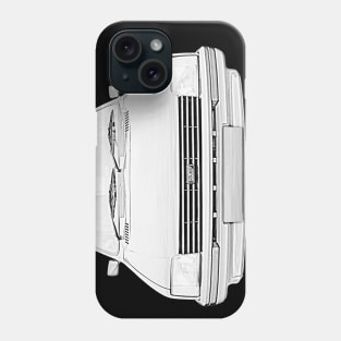 Austin Metro 1980s classic car monochrome Phone Case