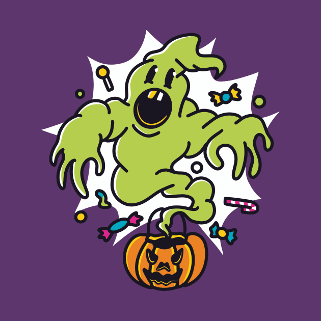 Spooky Halloween Ghost by SLAG_Creative