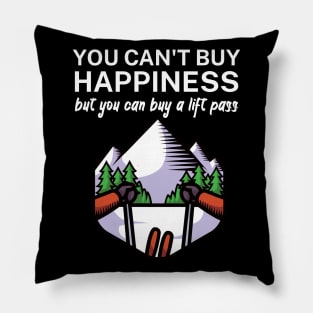 You cant buy happiness but you can buy a lift pass Pillow