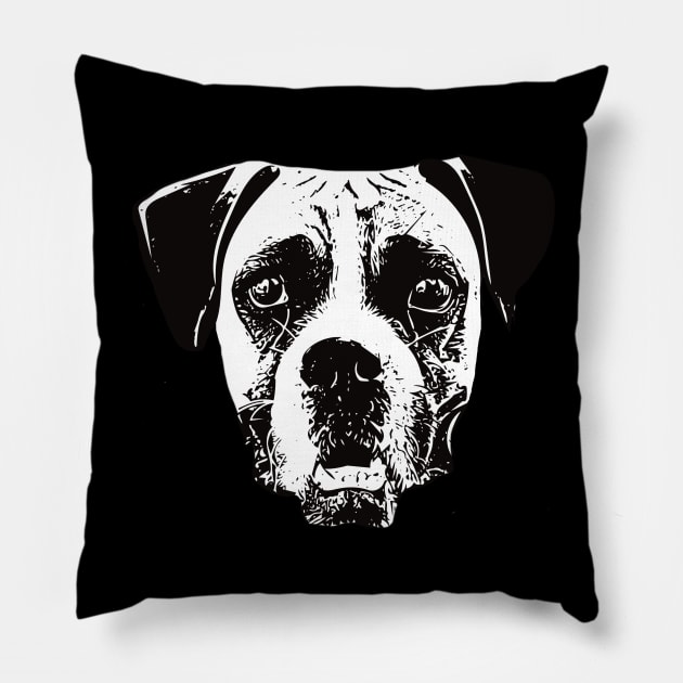 Boxer Dog - Boxer Christmas Gifts Pillow by DoggyStyles