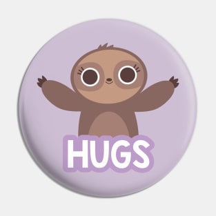 Sloth Hugs Pin