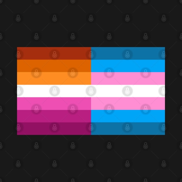 Custom Transgender Lesbian Transbian Flag by Toribit