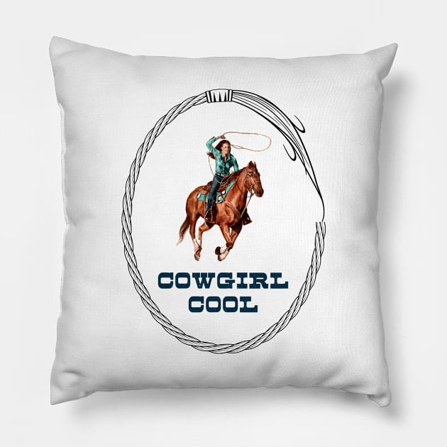 Cowgirl cool Pillow by artsytee