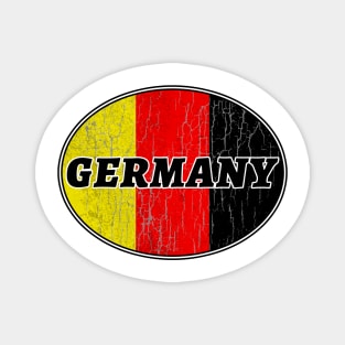 DEUTSCHLAND GERMANY FLAG DISTRESSED FLAG LOGO Magnet