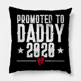 Mens Promoted to Daddy Est. 2020 - Dad to be Baby Announcement Pillow