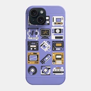 80s music collage art Phone Case