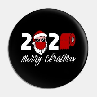 Merry Christmas 2020 masked santa claus Funny Matching Family Pin