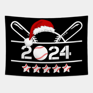 Baseball Christmas Ugly Sweater Funny Santa Sport Men Kids Tapestry