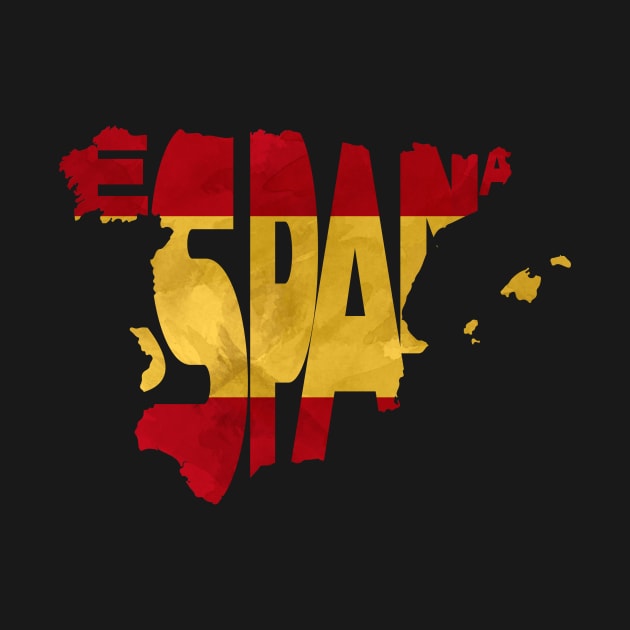 Spain Typo Map by inspirowl