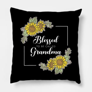Blessed To Be Called Grandma Sunflower Mama Mom Mothers Day Pillow