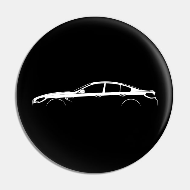 BMW M6 Gran Coupe (F06) Silhouette Pin by Car-Silhouettes