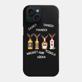 Bottled Drunk Reindeer Dasher Dancer Whiskey Vodka Phone Case